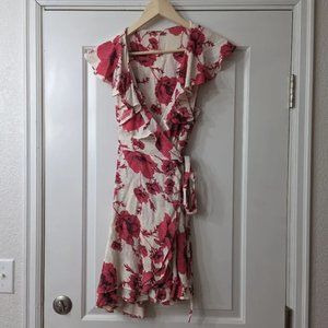 Free People Floral French Quarter wrap mini dress M